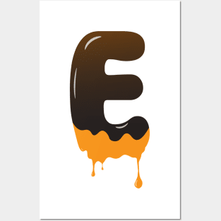 Chocolate Alphabet Letter E Posters and Art